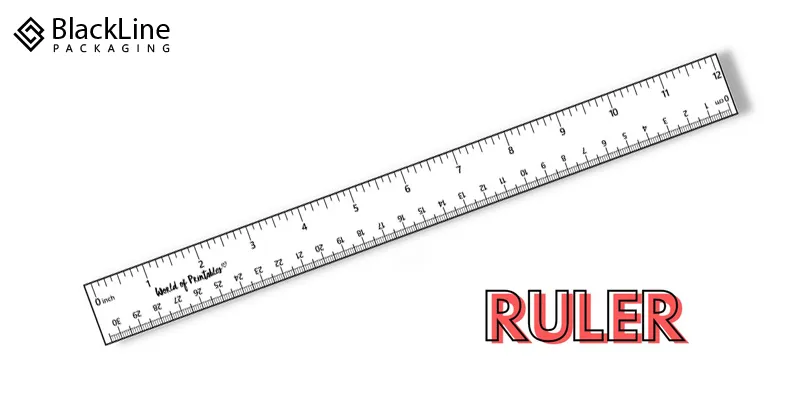 Use a ruler to measure packaging length and width precisely